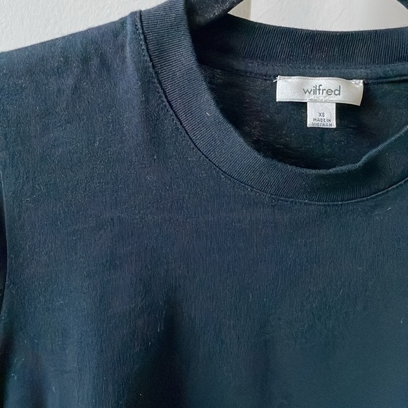 Wilfred Dureé cropped flared t-shirt black sz XS - Picture 3 of 5